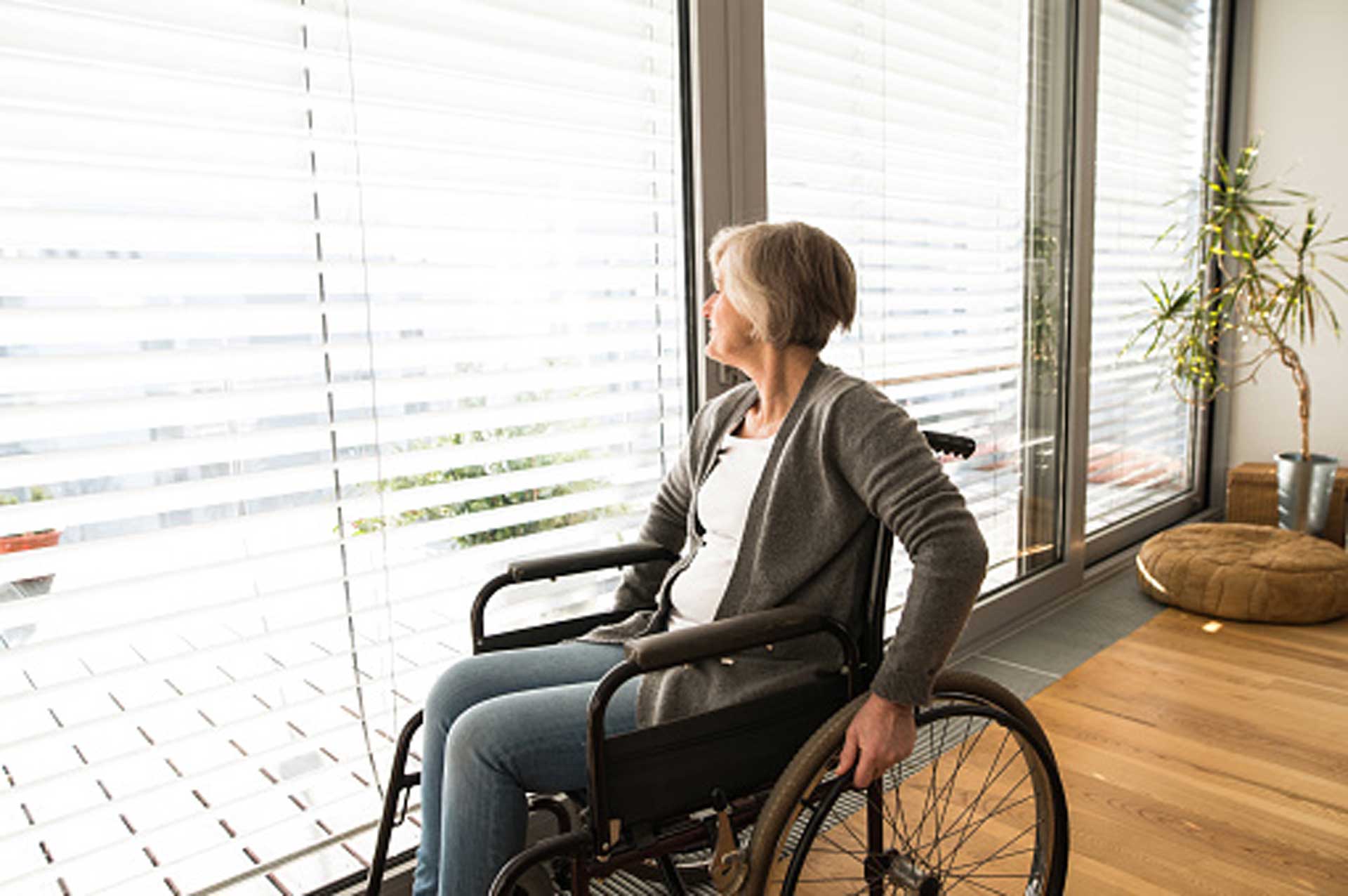 Older Woman In A Wheelchair