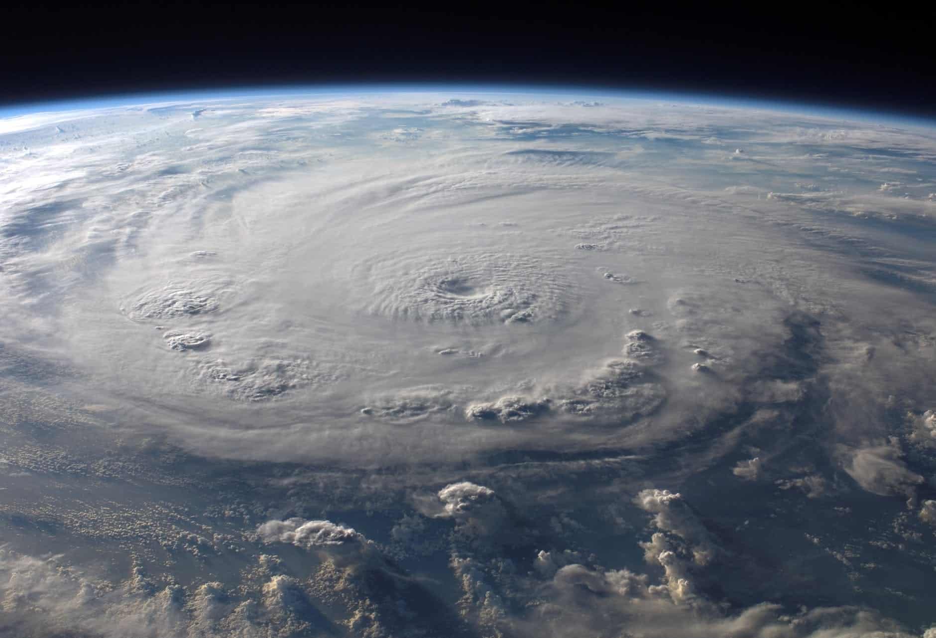 Hurricane forming from space.