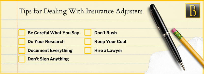 Tips for Dealing With Insurance Adjusters 