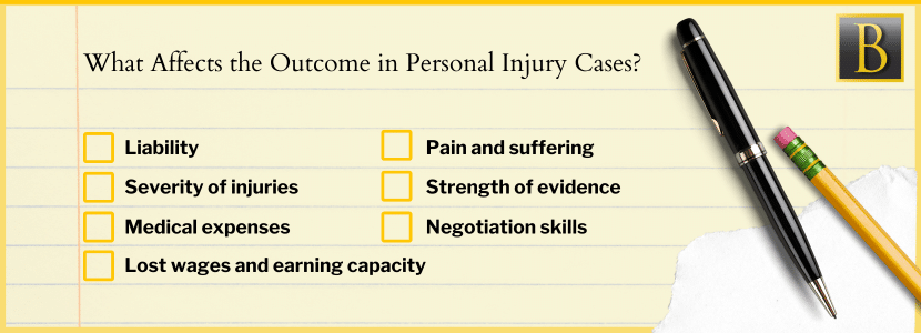 What Affects the Outcome in Personal Injury Cases?