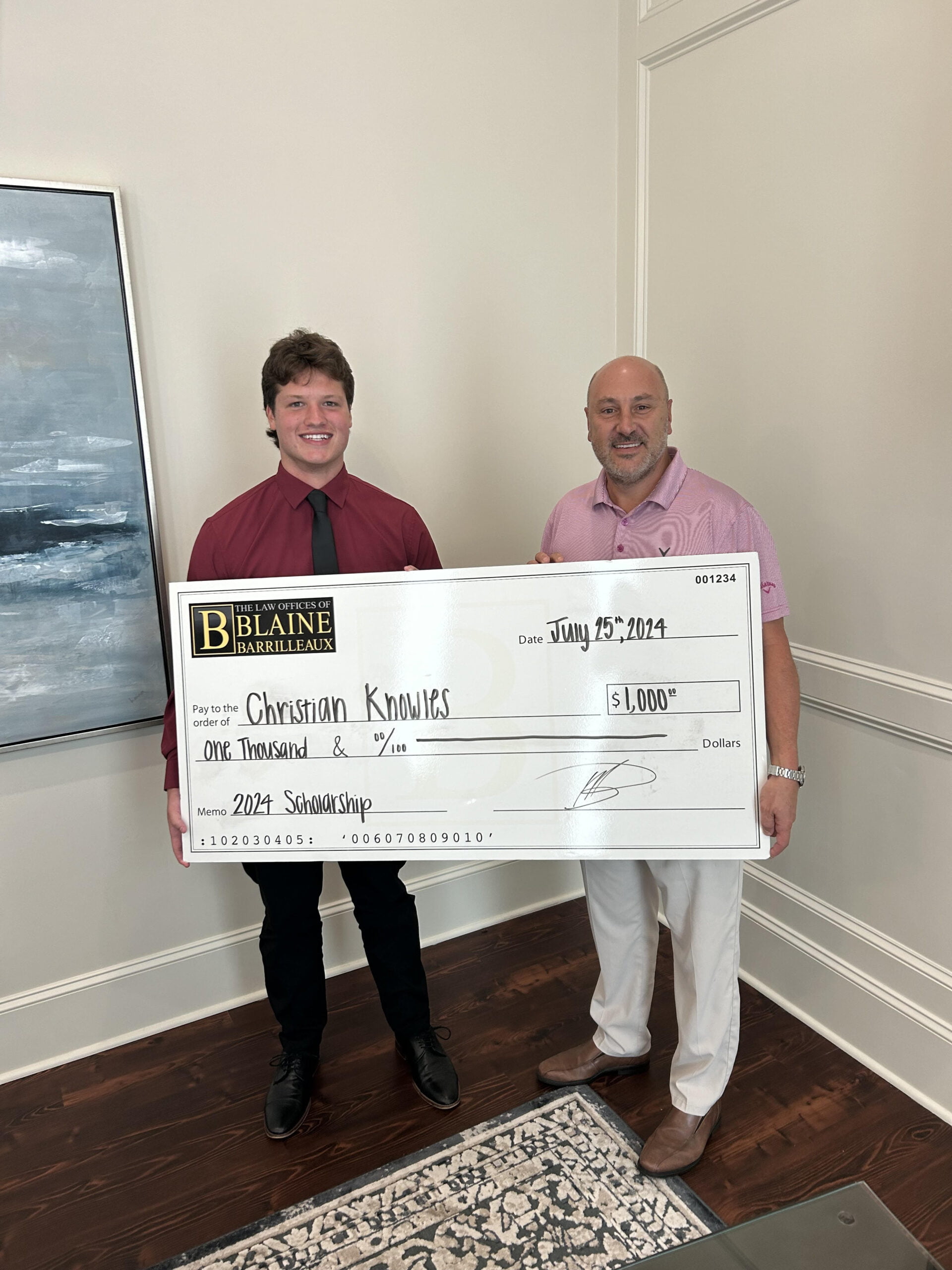 Christian Knowles - BJB Scholarship Recipient 2024
